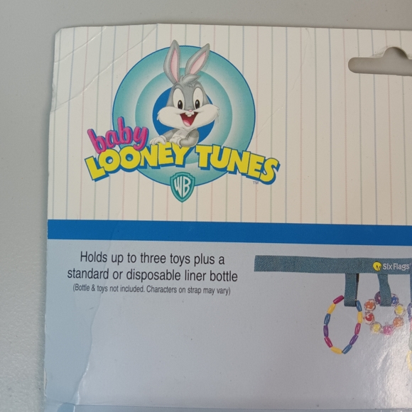 Vintage Six Flags Baby Looney Tunes Toy and Bottle Keeper Tweety Taz 1998 NOS - Picture 5 of 6